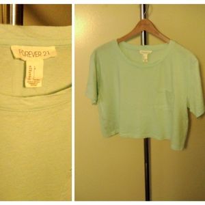 FOREVER 21 Short-Sleeve Cotton Pocket Tee Size L